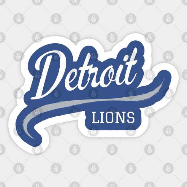 Lions Retro Sticker by CityTeeDesigns